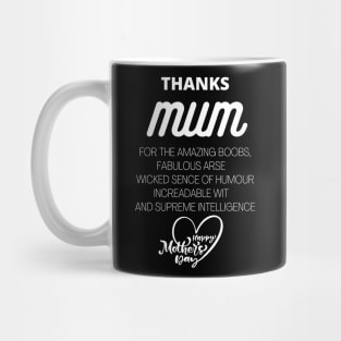 THANKS Mum Mothers Day awesome slogan gift Mug